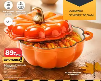 Żeliwny garnek z pokrywką w kształcie dyni