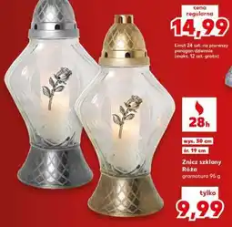 Kaufland Znicz szklany Róża oferta