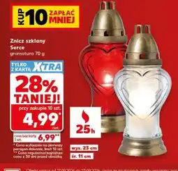 Kaufland Znicz szklany Serce oferta