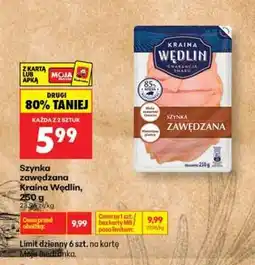 Biedronka Szynka zawędzana Kraina Wędlin 250 g oferta