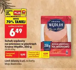Biedronka Schab wędzony na wiśniowo w plastrach Kraina Wędlin , 250 g oferta