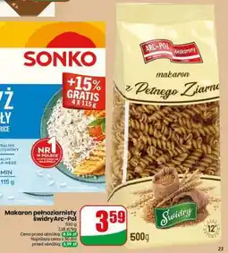 Dino Makaron pełnoziarnisty Świdry Arc-Pol oferta