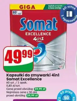 Dino Kapsułki do zmywarki 4in1 Somat Excellence oferta