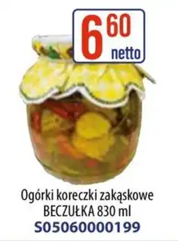 AT Ogórki koreczki zakąskowe BECZUŁKA oferta