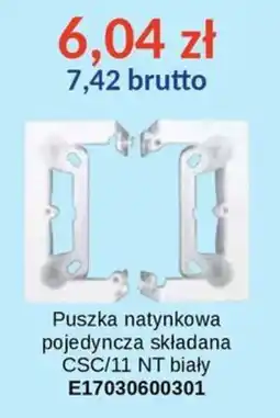 AT Puszka natynkowa pojedyncza składana CSC/11 NT biały oferta