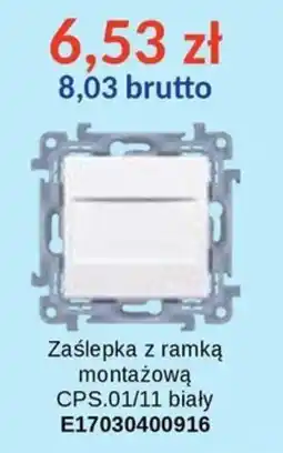 AT Zaślepka z ramką montażową CPS.01/11 biały oferta