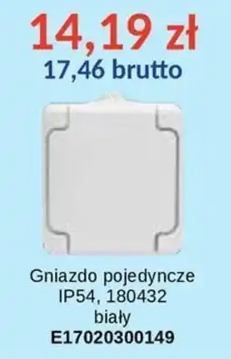 AT Gniazdo pojedyncze IP54, 180432 biały oferta