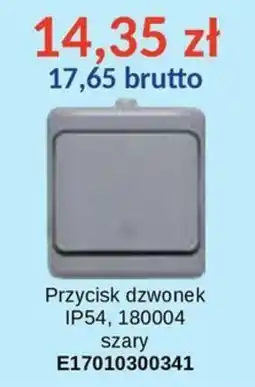 AT Przycisk dzwonek IP54, 180004 szary oferta