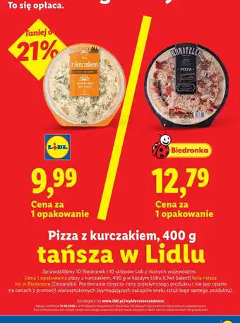 Lidl Pizza z kurczakiem oferta