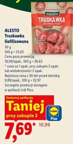 Lidl Alesto Truskawka liofilizowana oferta