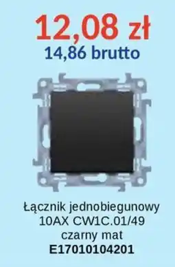 AT Łącznik jednobiegunowy 10AX CW1C.01/49 czarny mat oferta