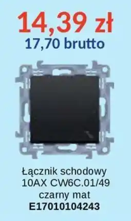 AT Łącznik schodowy 10AX CW6C.01/49 czarny mat oferta