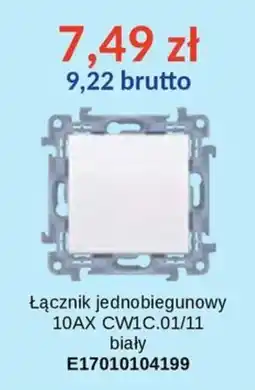 AT Łącznik jednobiegunowy 10AX CW1C.01/11 biały oferta