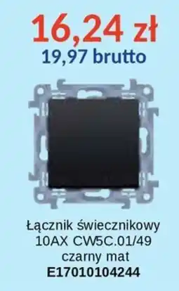 AT Łącznik świecznikowy 10AX CW5C.01/49 czarny mat oferta
