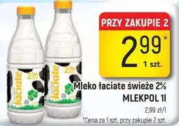 Delikatesy Piotruś Pan Mleko Łaciate świeże 2% MLEKPOL 1l oferta