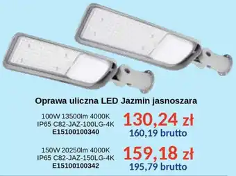 Oprawa uliczna LED Jazmin jasnoszara