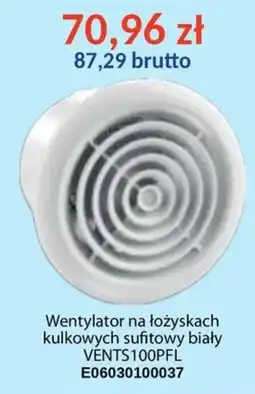 AT Wentylator na łożyskach kulkowych sufitowy biały VENTS100PFL oferta
