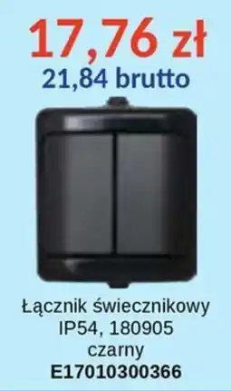 AT Łącznik świeceznikowy IP54, 180905 czarny oferta