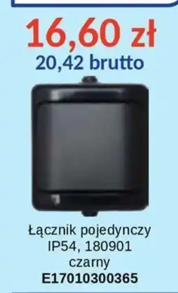 AT Łącznik pojedynczy IP54, 180901 czarny oferta