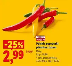 Lidl Polskie papryczki pikantne, luzem oferta