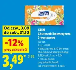 Lidl Chusteczki kosmetyczne 2-warstwowe oferta