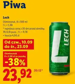 Lidl Piwa Lech oferta