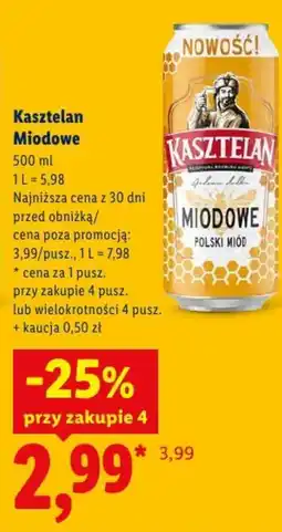 Lidl Kasztelan Miodowe oferta