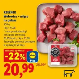 Lidl Rzeźnik Wołowina - mięso na gulasz oferta