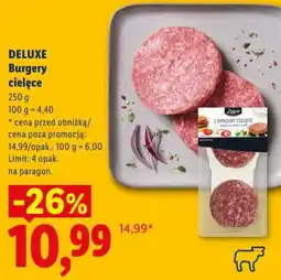Lidl Burgery cielęce Deluxe oferta