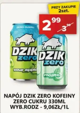 Napój Dzik Zero Kofeiny Zero Cukru