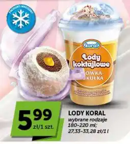 Groszek Lody Koral koktajlowe oferta
