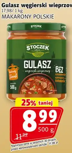 Prim Market Gulasz Węgierski Wieprzowy Stoczek oferta