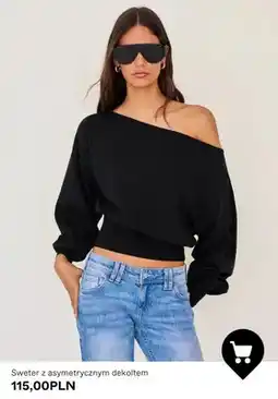 Bershka Sweter z asymetrycznym dekoltem oferta