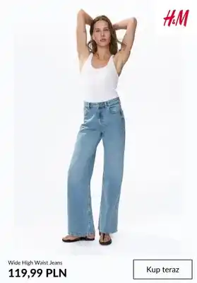 Wide High Waist Jeans H & M
