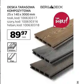 Komfort Deska tarasowa kompozytowa 25x140x3000 mm Berg Deck oferta