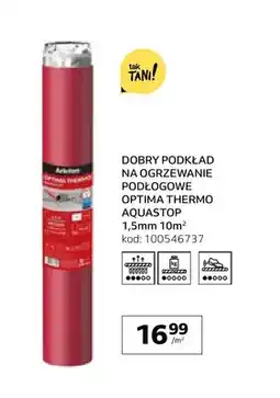 Komfort Dobry podkład na ogrzewanie podłogowe Optima Thermo Aquastop 1,5 mm 10m² Arbiton oferta