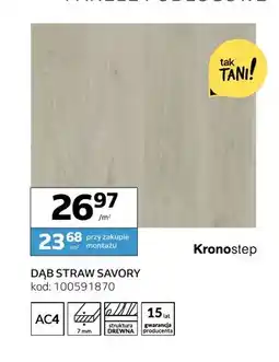 Komfort Panele podłogowe Dąb Straw Savory Kronostep oferta