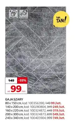 Komfort Dywan Gaja szary 80x150 cm oferta