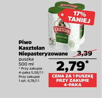 Netto Piwo Kasztelan Niepasteryzowane oferta