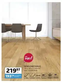 Komfort Deska dąb Family 14x130x2200 mm Barlinek oferta