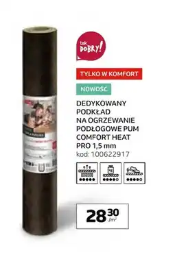Komfort Dedykowany podkład na ogrzewanie podłogowe Pum Comfort Heat Pro 1,5 mm oferta