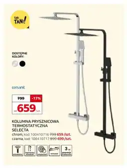 Komfort Kolumna prysznicowa termostatyczna Selecta czarna Cersanit oferta