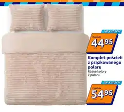 Action Komplet pościeli z prążkowanego polaru 200x200 cm oferta