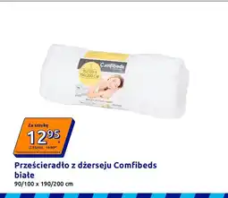 Action Prześcieradło z dżerseju Comfibeds białe 90/100x190/200 cm oferta