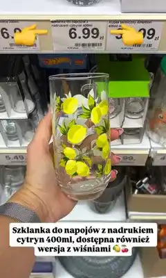 Dino Szklanka do napojów z nadrukiem cytryn oferta