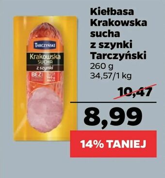Netto Kiełbasa Krakowska sucha z szynki Tarczyński oferta
