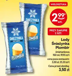 Żabka Lody Śnieżynka Plombir śmietankowa oferta