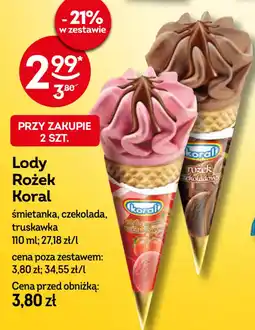 Żabka Lody Rożek Koral oferta
