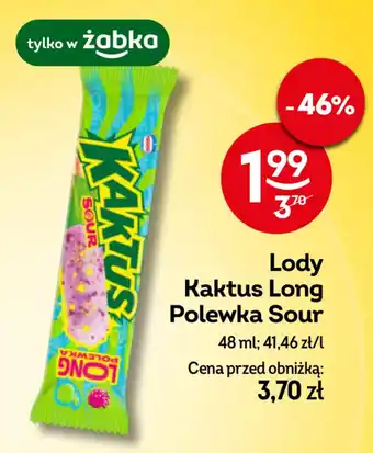 Żabka Lody Kaktus Long Polewka Sour oferta
