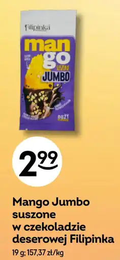 Żabka Mango Jumbo suszone w czekoladzie deserowej Filipinka oferta